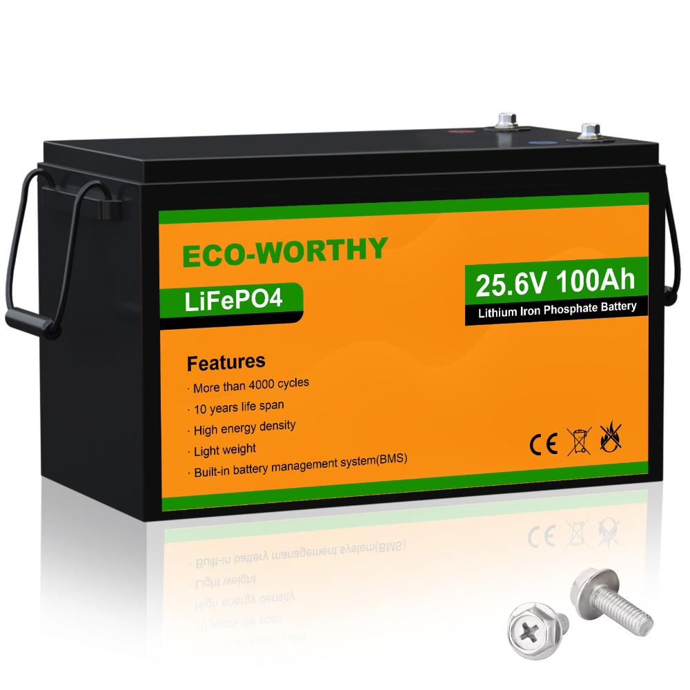 Aufladen der ECO-WORTHY 24V 100Ah LiFePO4 Batterie: 3 Optionen, 0-100%.