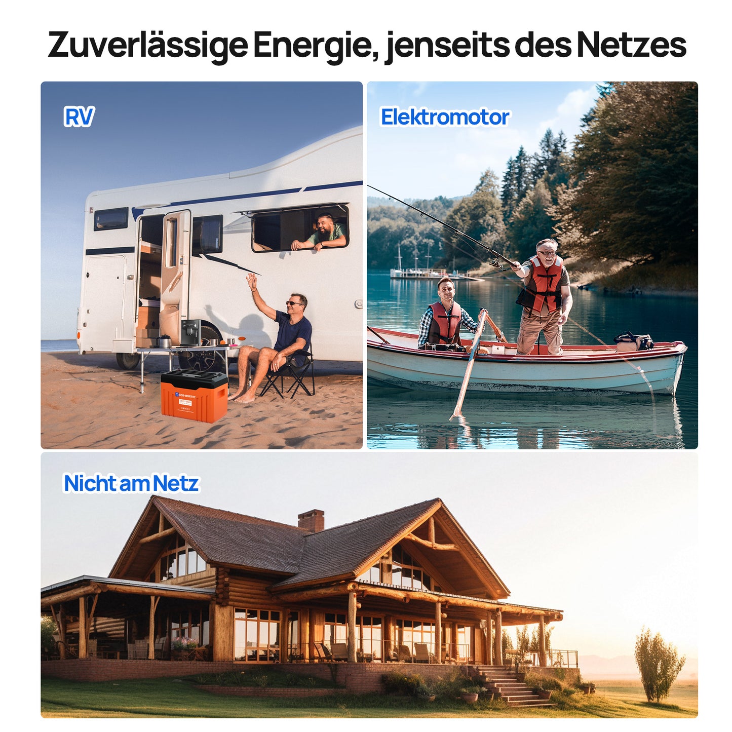Das Bluetooth-Modell mit 24 V 100 Ah Lithiumbatterie eignet sich für Wohnmobile, Motoryachten, Wohnhäuser und andere Szenarien.