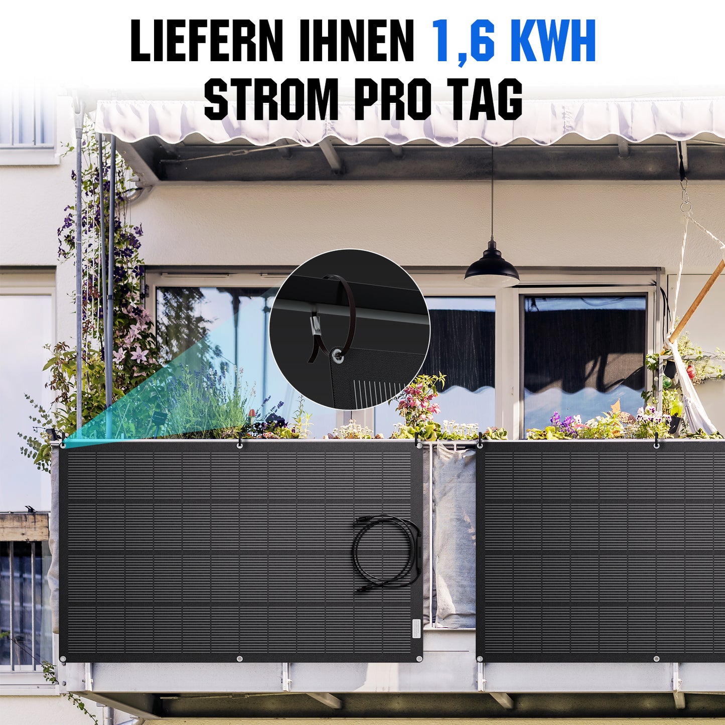 Eco-Worthy 24V 400W Solarkit für Boote und Schiffe mit 200W Flexibles Solarmodul