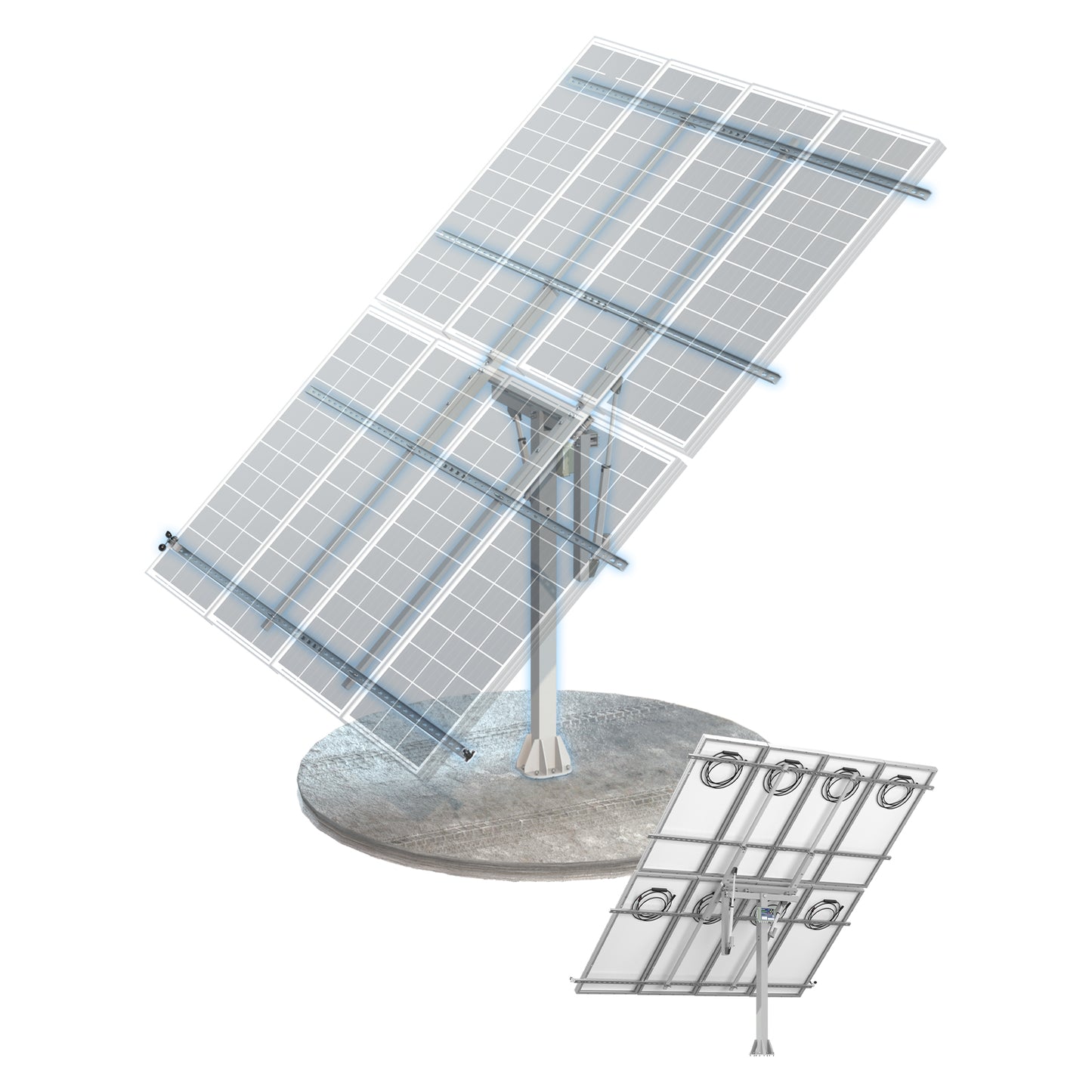 Dual Axis Solar Tracking System (Erweiterte Version, +40 % Effizienz) mit Tracking Controller-1