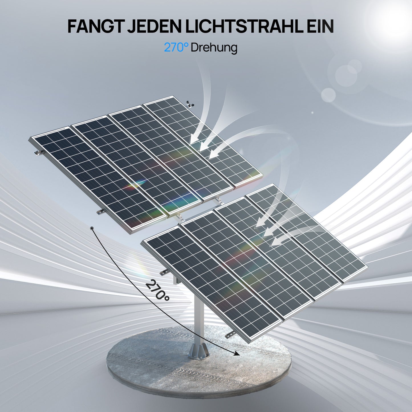 Dual Axis Solar Tracking System (Erweiterte Version, +40 % Effizienz) mit Tracking Controller-4