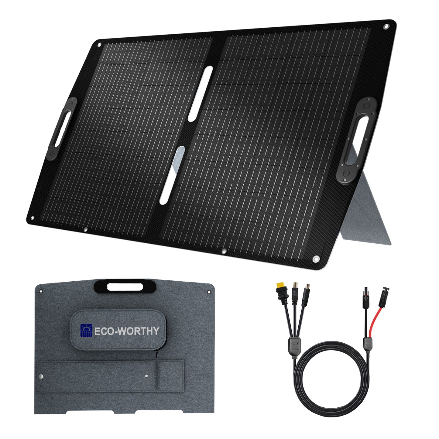 ECO-WORTHY 100Wp 12V Faltbares Solartasche Pro für Camping-1