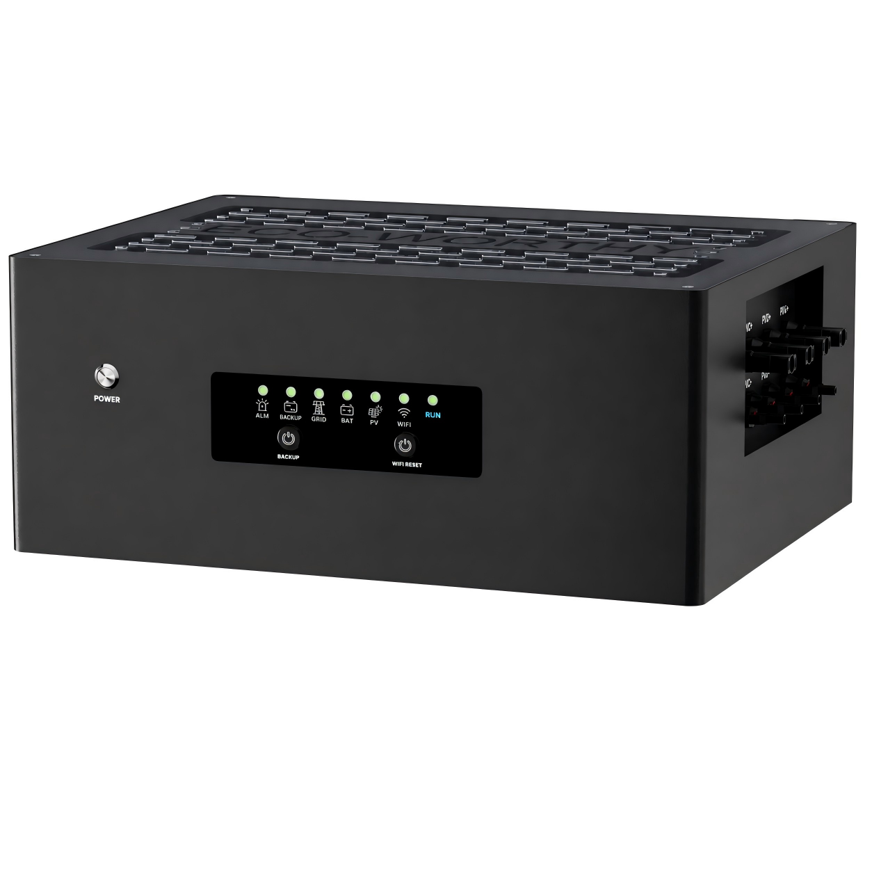 Eco-Worthy ECOVIS 2400 Balkonkraftwerk Speicher | 2400W (2 MPPT) |1600W AC-Laden, 800W Ausgang | Netzgekoppelt/Netzunabhängig Dualmodus