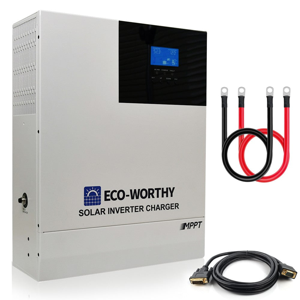 5000W Solar Hybrid Wechselrichter Laderegler 48V DC auf 120V–240V AC  Split-Phase-Wechselrichter