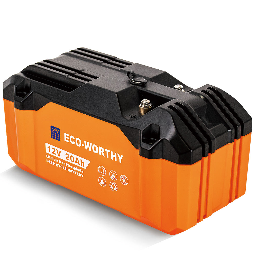 12V 20Ah LiFePO4 Lithium Batterie mit BMS-Schutzdetails von ECO-WORTHY