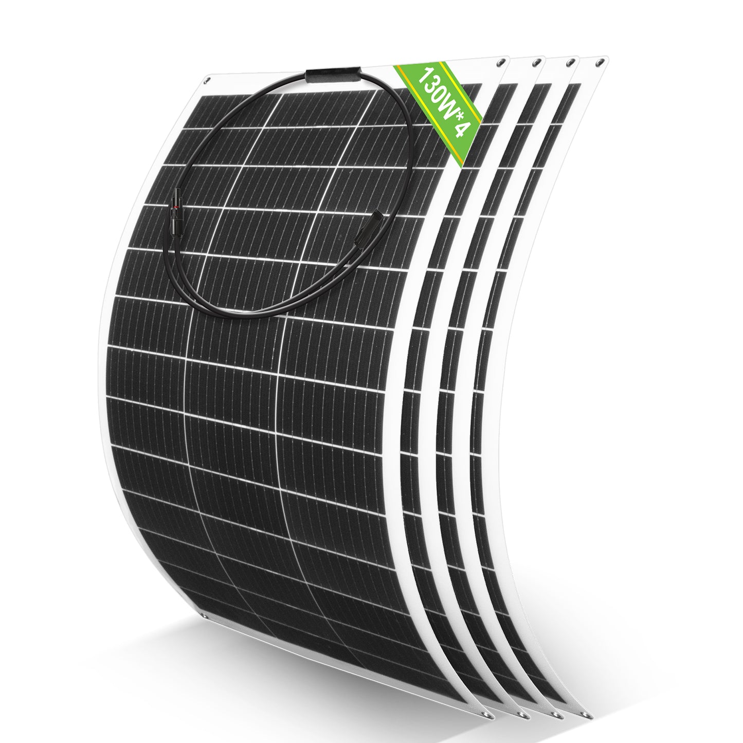 Eco-Worthy 130Wp 12V Flexibles Solarmodul Monokristallin