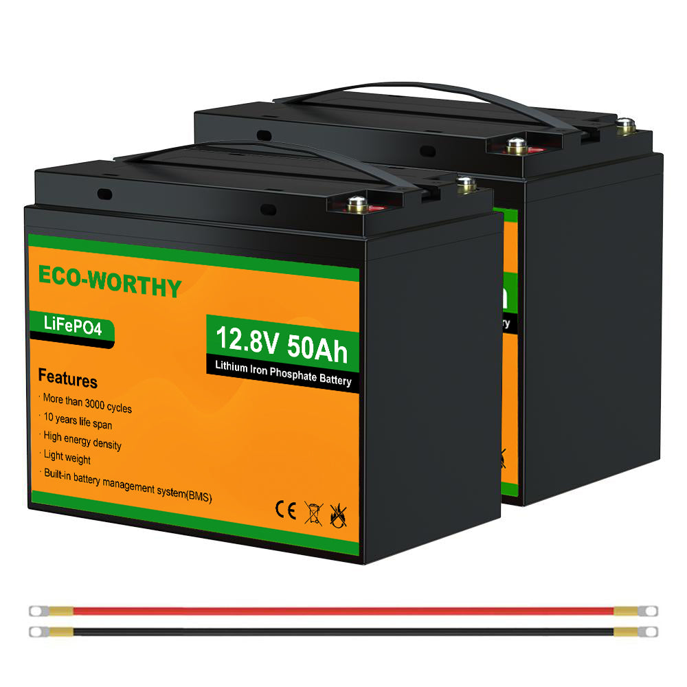 LiFePO4 12V 50Ah Lithium-Eisen-Phosphat-Batterie | ECO-WORTHY