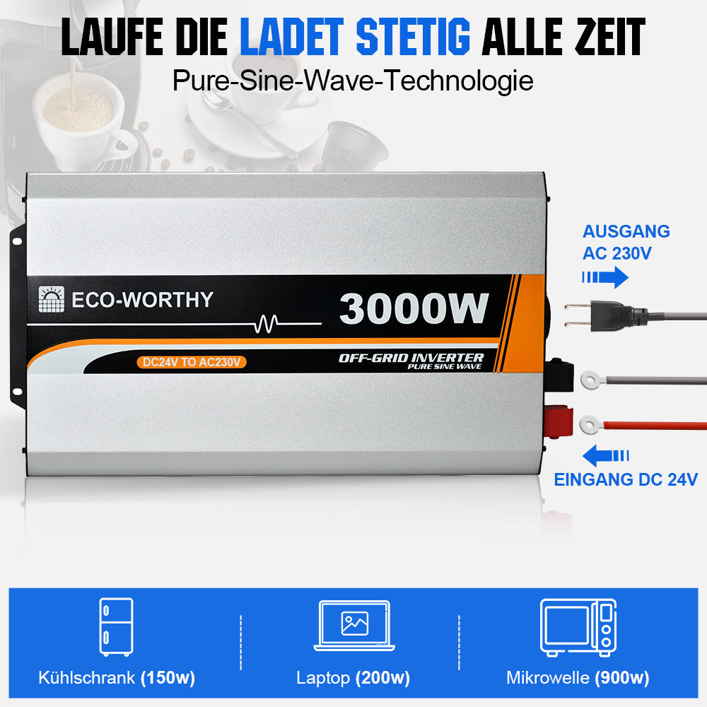 Eco_worthy_3000W_24V_Solar_Wechselrichter_Reiner_Sinus_DC_24V_AC_220V_2