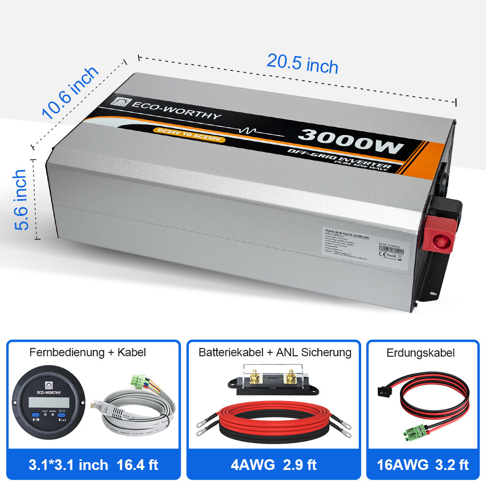 Eco_worthy_3000W_24V_Solar_Wechselrichter_Reiner_Sinus_DC_24V_AC_220V_7