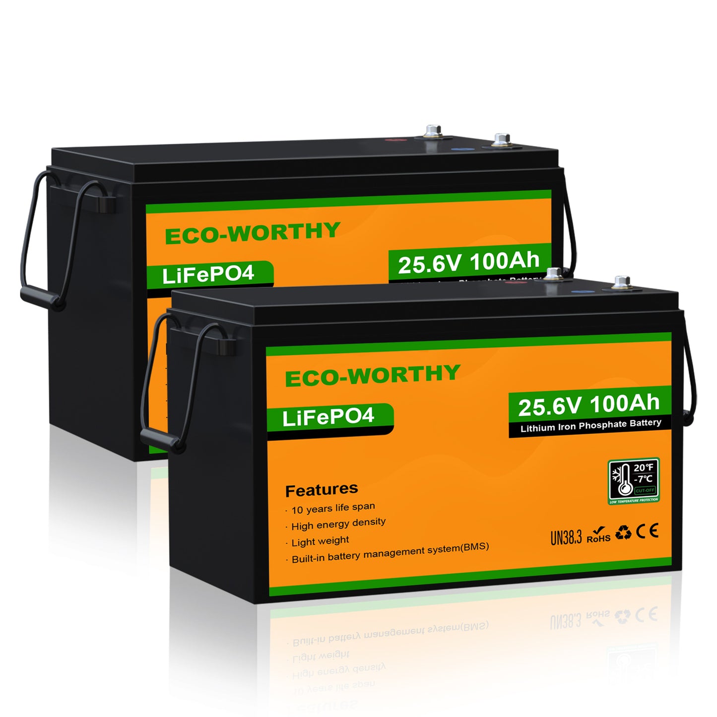 24V 100Ah LiFePO4 Lithium Batterie mit Untertemperaturschutz