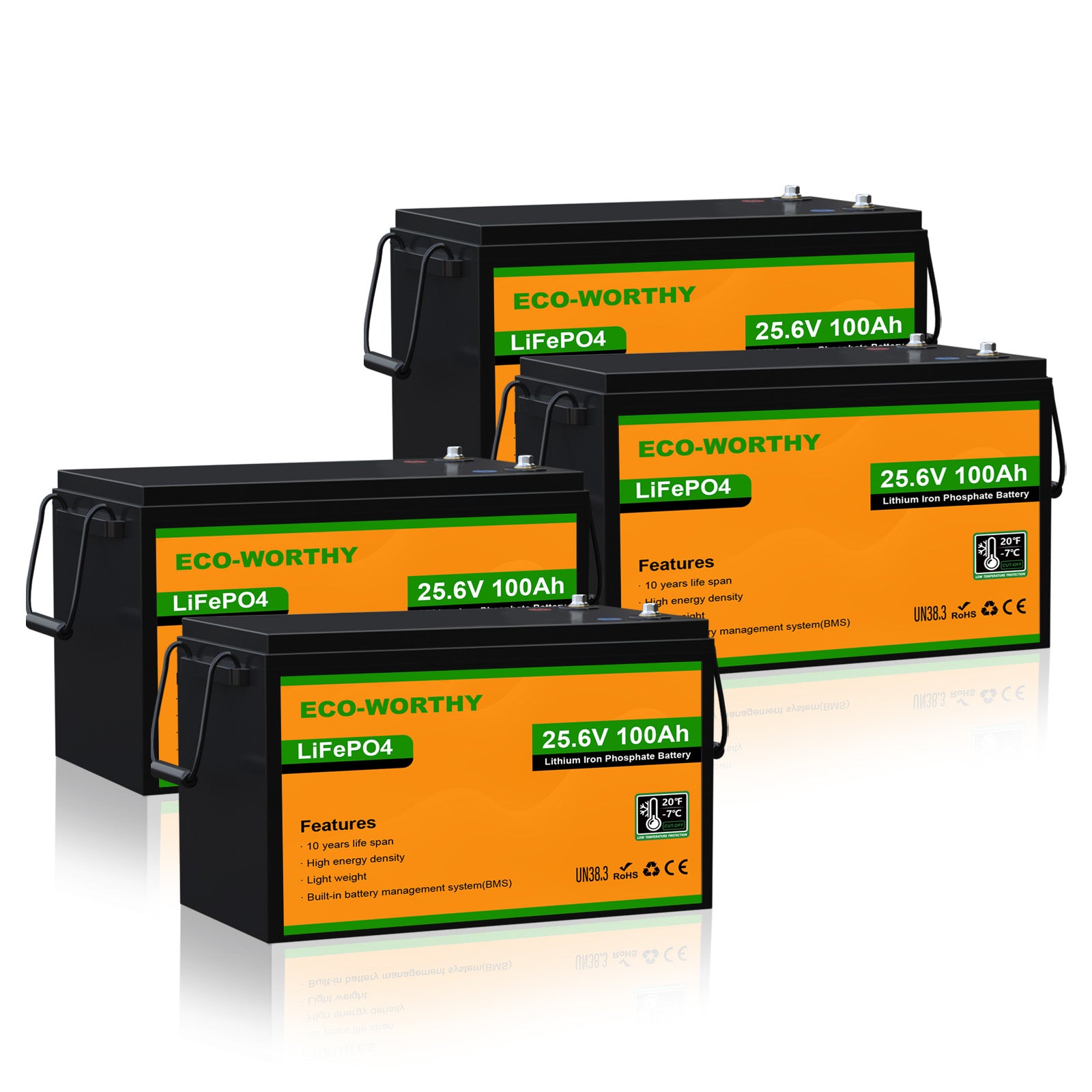 24V 100Ah LiFePO4 Lithium Batterie mit Untertemperaturschutz