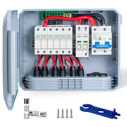 ECO-WORTHY PV-Kombinationskasten 15A – Für 12V/24V/48V Solaranlagen, IP65, mit Überspannungsschutz