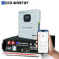 ECO-WORTHY Cubix 100 48V 100Ah LiFePO4 Batterie  mit 48V 3000W All-in-One-Wechselrichter – Backup-Kit für Zuhause
