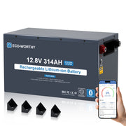 ECO-WORTHY EnergyRock 12V 314Ah LiFePO4 Lithium Batterie—Metallgehäuse 200A BMS
