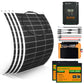 Wohnmobile 130Wp 260Wp 390Wp 520Wp 12V Komplettset Solaranlage mit 130Wp Semi-Flexibles Solarmodul+Lithium Speicher