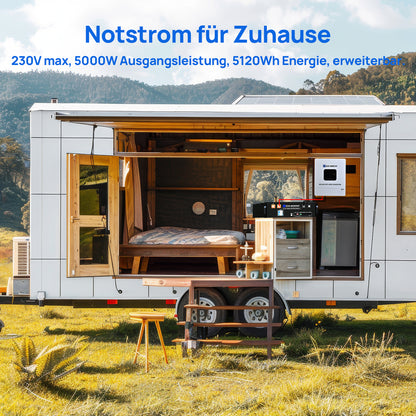 ECO-WORTHY Heimspeicher Bündel—48V 100AH Lithium Batterie und 48V 5000W All-in-One-Wechselrichter