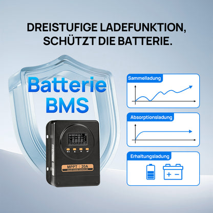 ECO-WORTHY 20A 12V/24V MPPT Solarladeregler