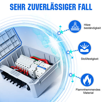 ECO-WORTHY PV-Kombinationskasten 15A – Für 12V/24V/48V Solaranlagen, IP65, mit Überspannungsschutz