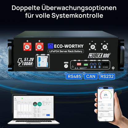 Eco-Worthy 1560W 48V (8 x Bifazial 195W), Komplettes MPPT-Off-Grid-Solar-Kit