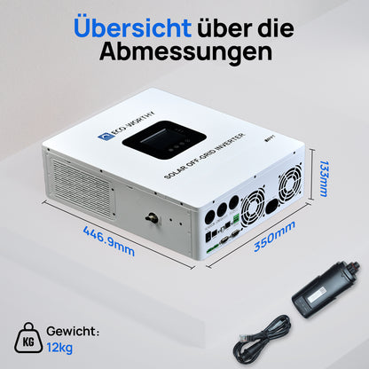 Eco-Worthy 48V 5000W Netzunabhängiger Solar-Wechselrichter—48V DC zu 230V AC—4400W@500V PV Eingang