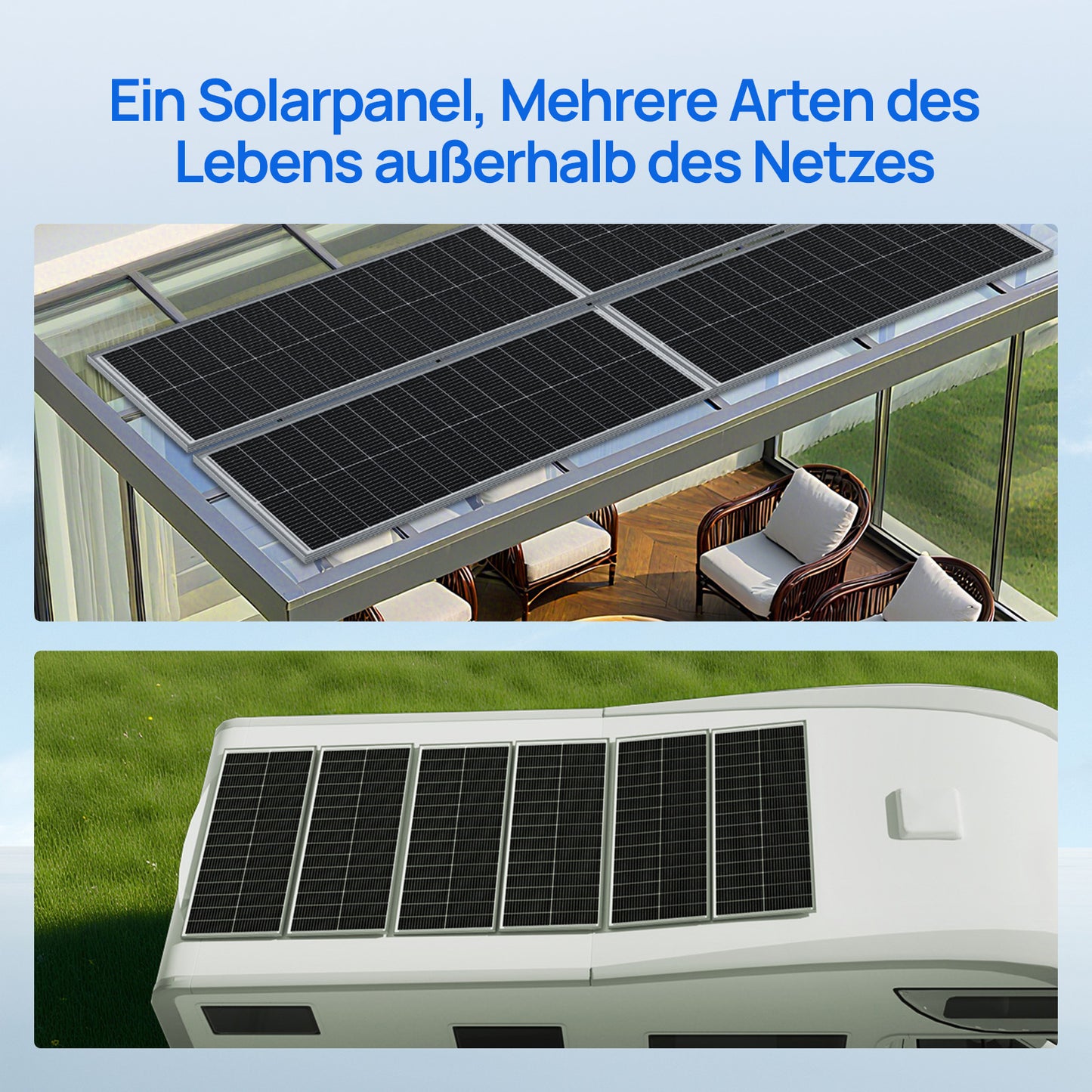 ECO-WORTHY 18V 100W N-Typ monokristallines Solarmodul