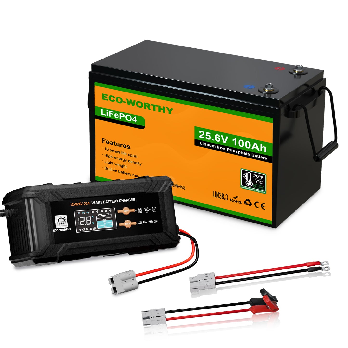24V 100Ah LiFePO4 Lithium Batterie mit Untertemperaturschutz