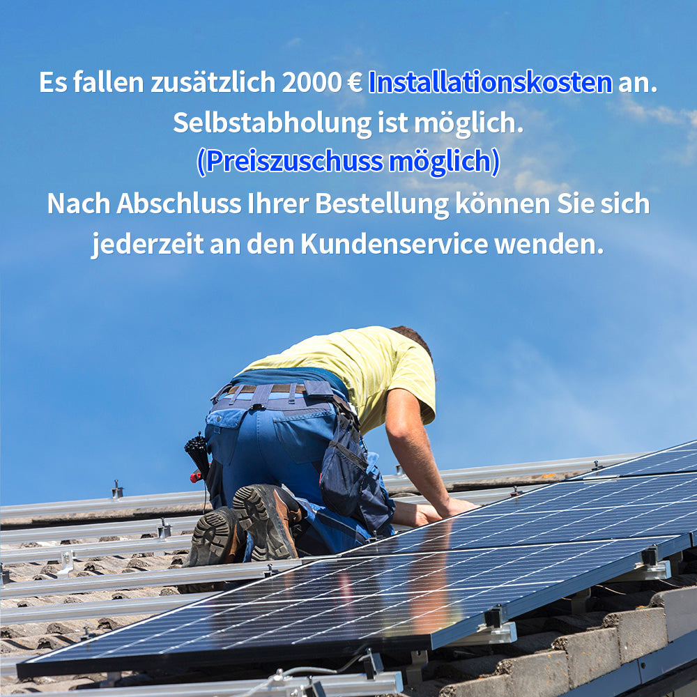 5KW Hybrid inverter und 48V 10KWH Speicher PV Akku Wandmontage, 48V 2580W Netzgekoppeltes Kit（6*430W Solarpanel)
