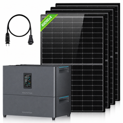ECO-WORTHY Balkonkraftwerk mit Speicher | Marstek Jupiter C+ Energiespeicher, 4 x 400W Solarmodule, 4 MPPTs (PV max. 2400 W) | Plug-&-Play