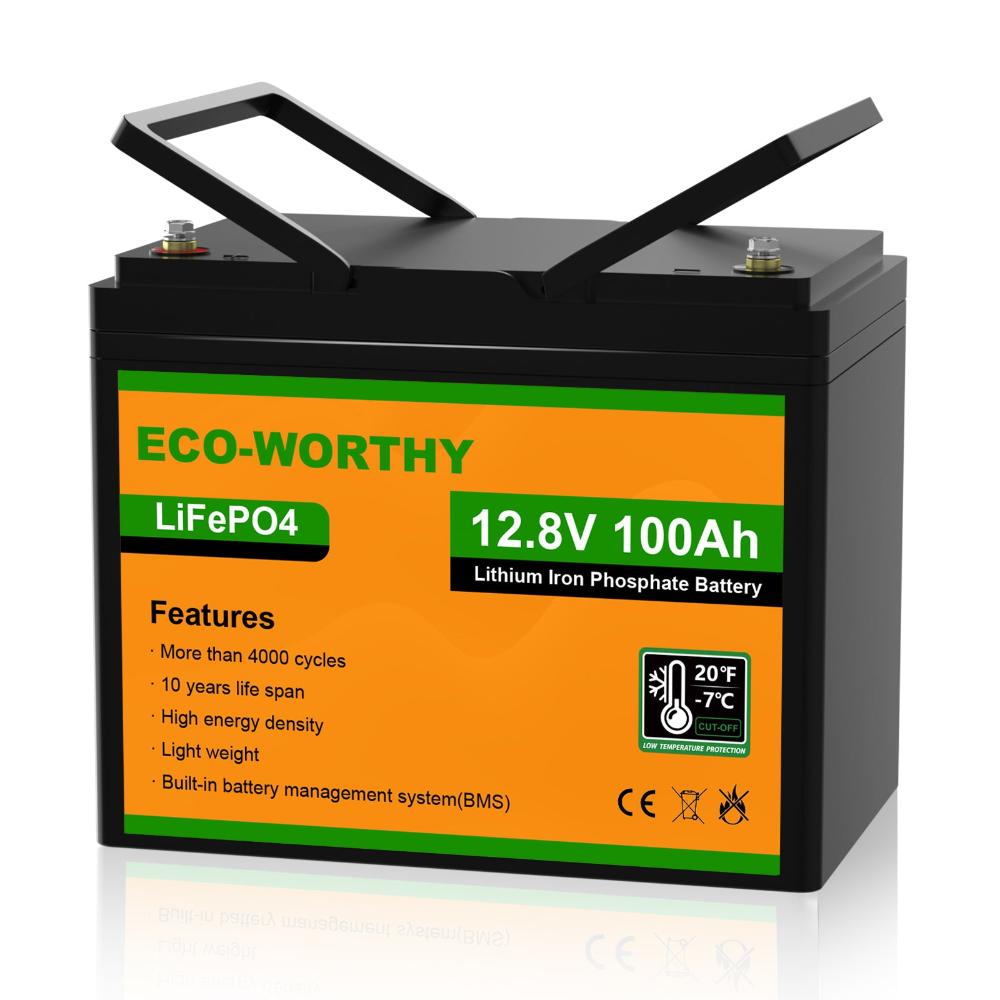 ECO-WORTHY 12V 100Ah LiFePO4 Batterie mit technischen Daten und Lebensdauer