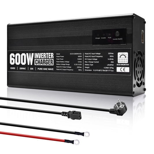 14,6V_ 25A_ LiFePO4_ Ladegerät_ mit_ 600W_ Wechselrichter_ 12V_ bis_ 230V_ für_ Batterie_1
