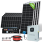 1560W 48V (8 x Bifazial 195W), Komplettes MPPT-Off-Grid-Solar-Kit mit  48V (51,2V) 100Ah Server-Rack-Batterie, Bifaziale 195Wp 12V Solarmodul, 48V 3000W All-in-One Solar-Wechselrichter