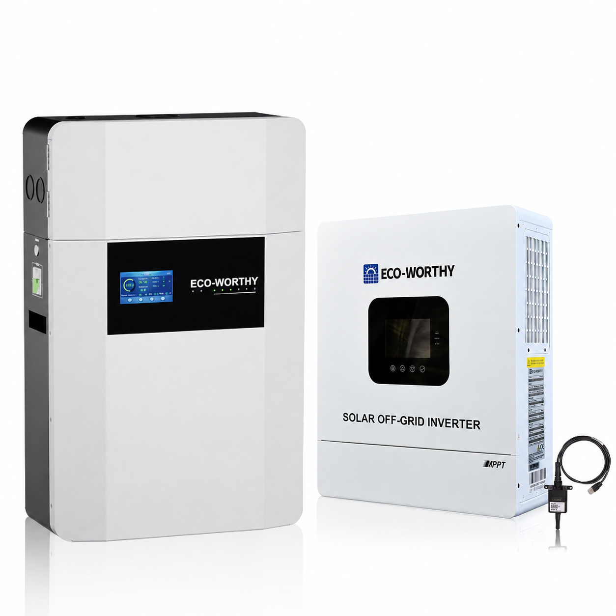 ECO-WORTHY  Heimspeicher Bündel—48V 100AH Lithium Batterie und 48V 5000W All-in-One-Wechselrichter