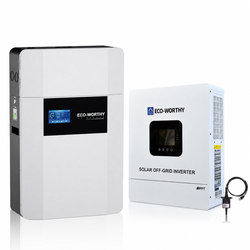 Eco-Worthy Heimspeicher Bündel—48V 100AH Lithium Batterie und 48V 5000W All-in-One-Wechselrichter