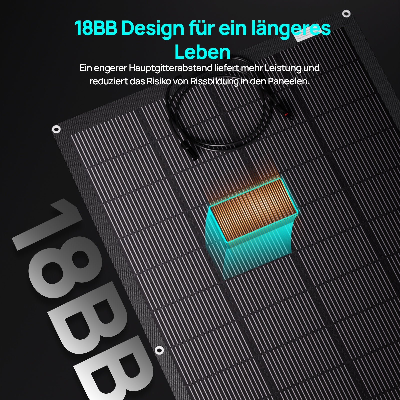 200Wp 12V Flexibles Solarmodul Monokristallin-2