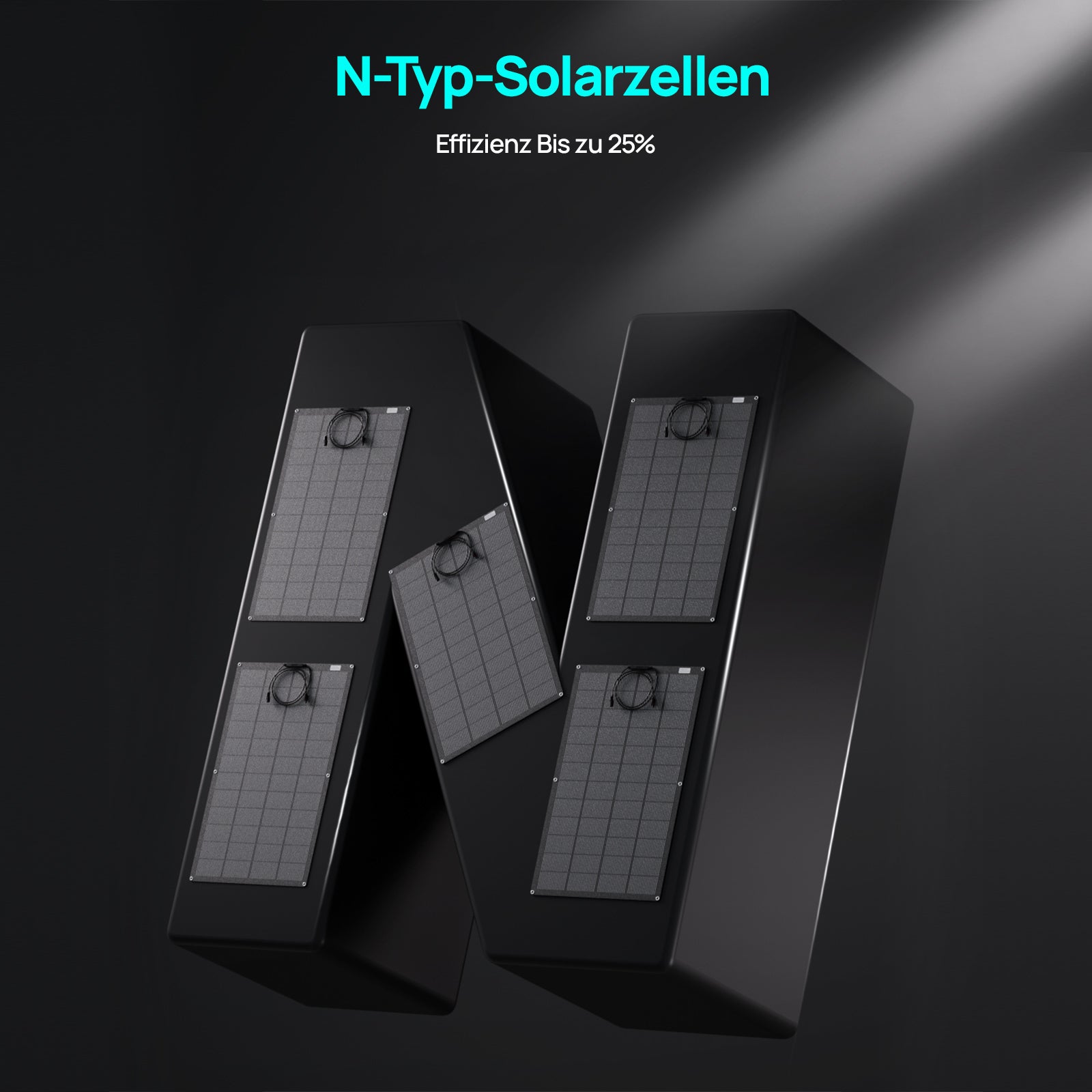 200Wp 12V Flexibles Solarmodul Monokristallin-3