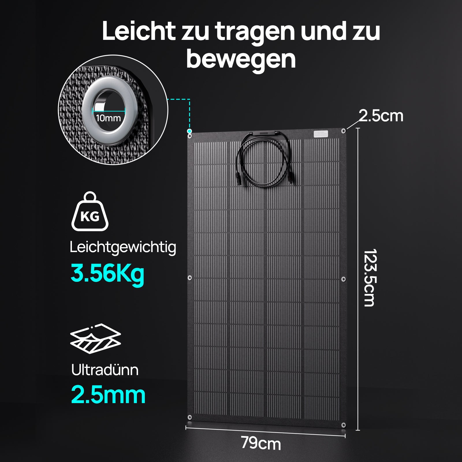 200Wp 12V Flexibles Solarmodul Monokristallin-5