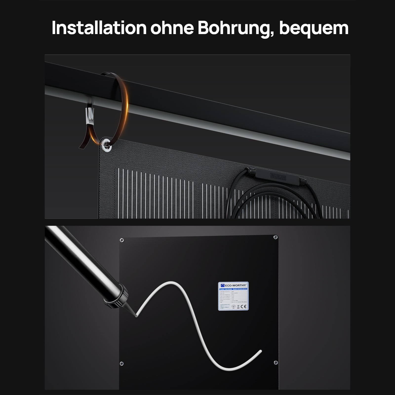 200Wp 12V Flexibles Solarmodul Monokristallin-6