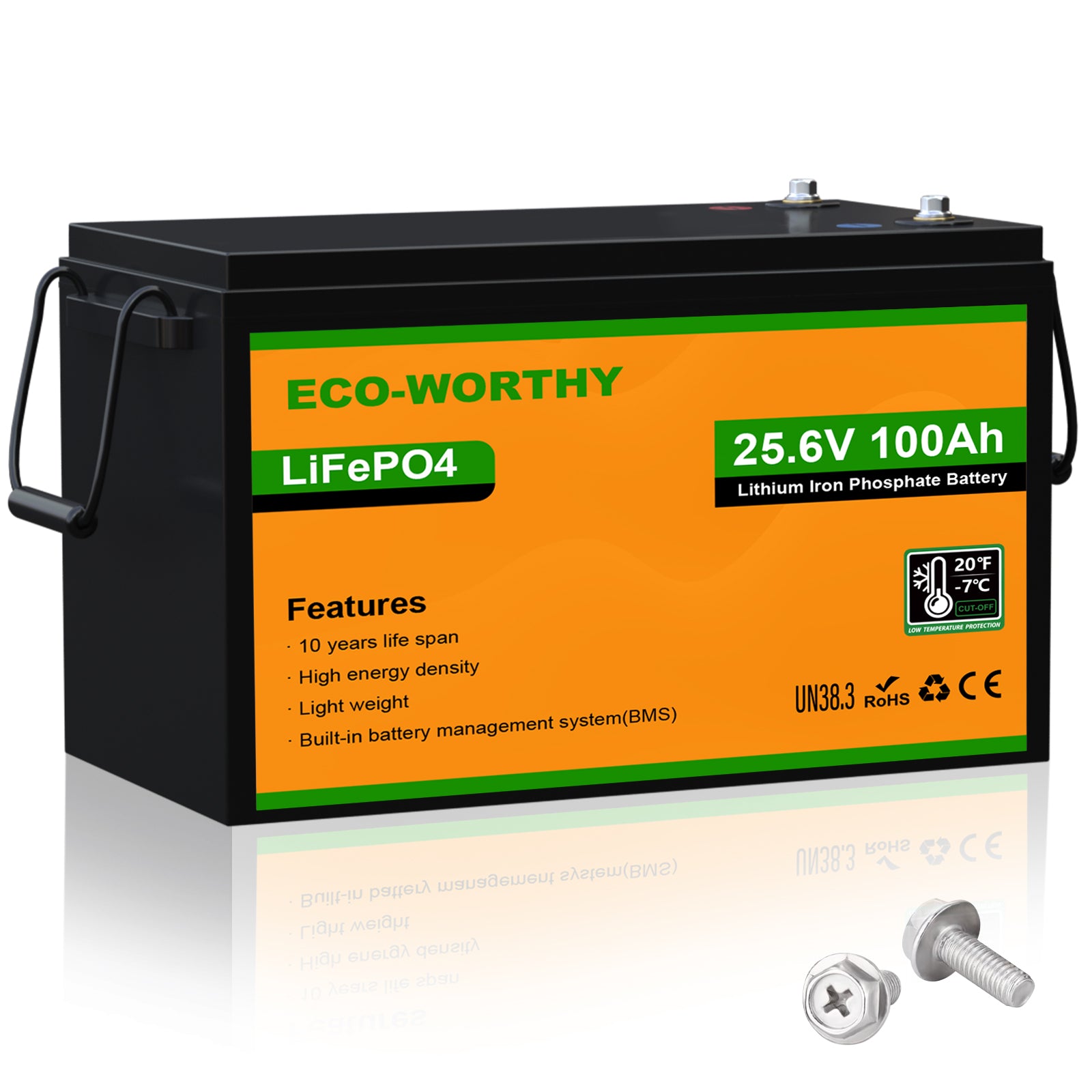 24V 100Ah LiFePO4 Lithium Batterie mit Untertemperaturschutz