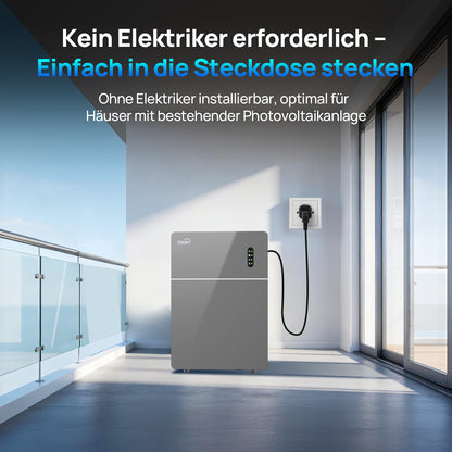 ECO-WORTHY TSOL-MAU5000 Balkonkraftwerk | 2500W AC-Ausgang｜5120Wh Batteriekapazität｜10ms UPS/IP65