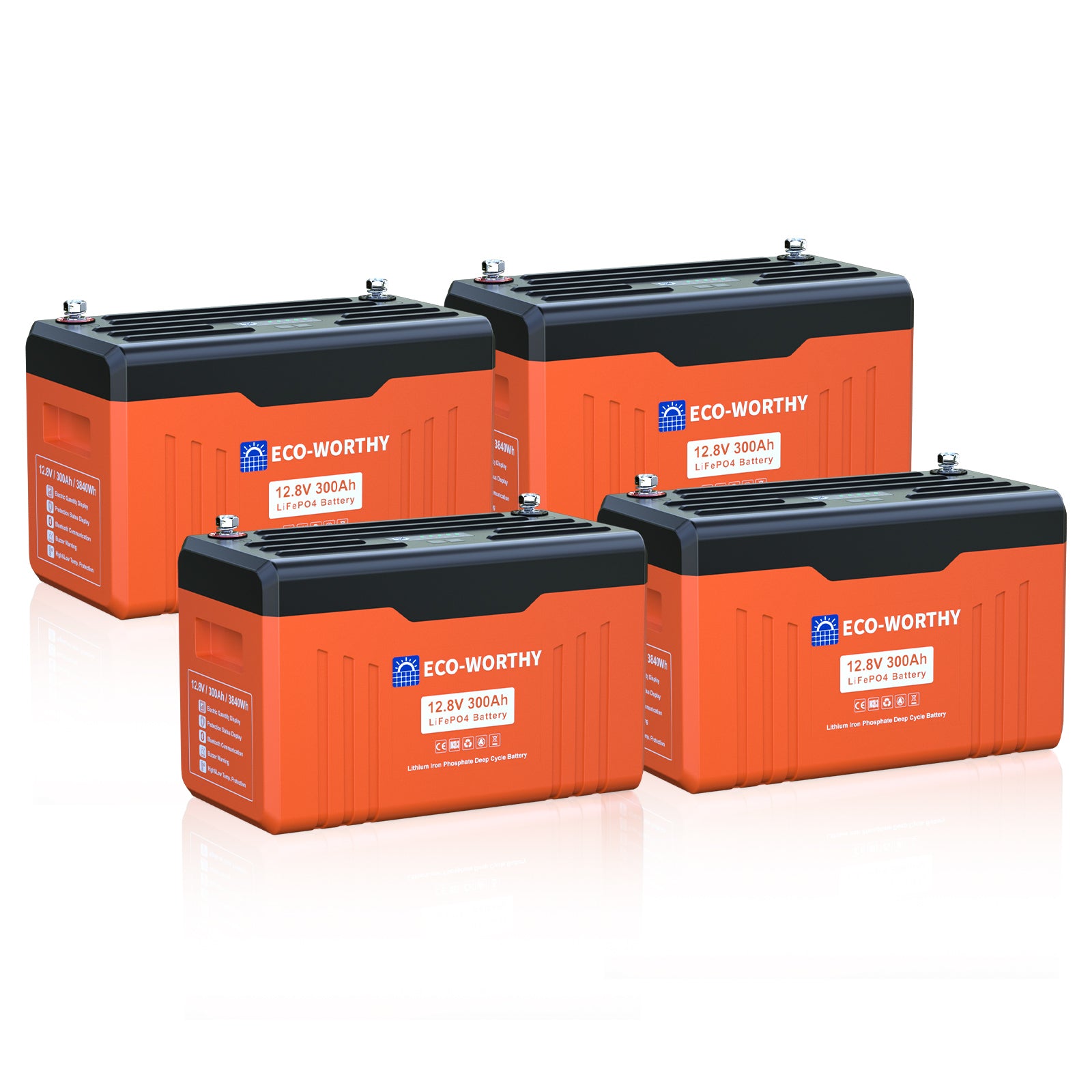 12V 300Ah LiFePO4 Lithium Batterie mit Bluetooth und Untertemperaturschutz