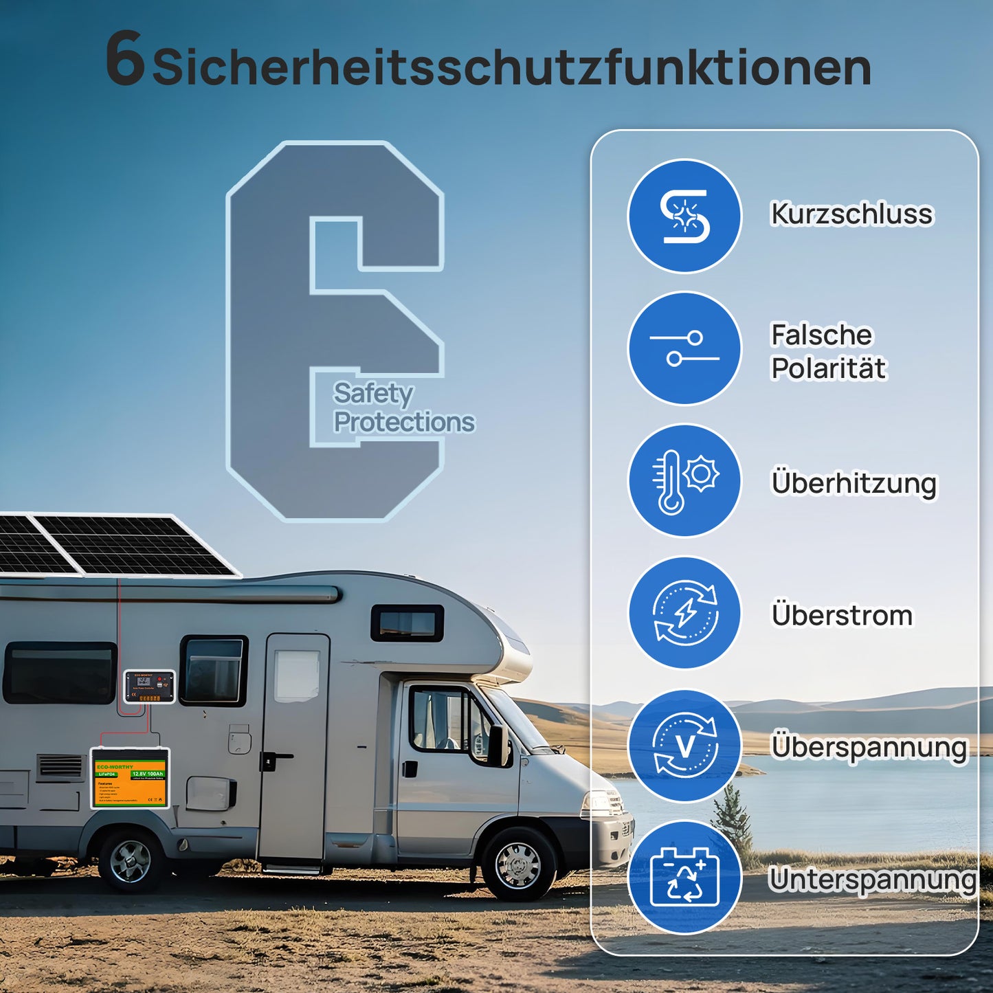ECO-WORTHY 30A 12V/24V PWM Solarladeregler mit Bluetooth & APP Überwachung