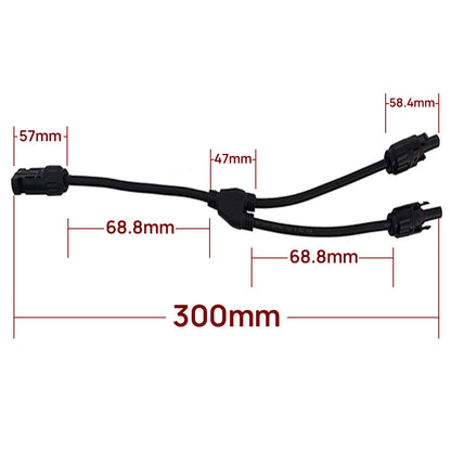 Photovoltaik Y-Verteiler 4mm² mit MC4 Stecker MFF&FMM