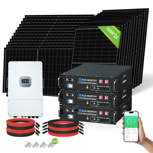 48V 10KW (24 x 430W) Komplettes Off-Grid-Solarkit-1