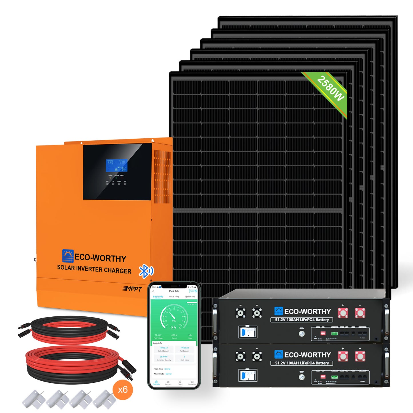 48V 2580W (6 x 430W) Komplettes MPPT-Off-Grid-Solarkit-01