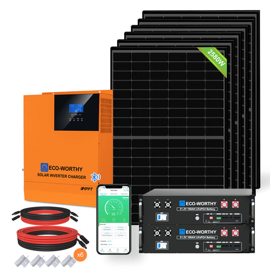48V 2580W (6 x 430W) Komplettes MPPT-Off-Grid-Solarkit-01