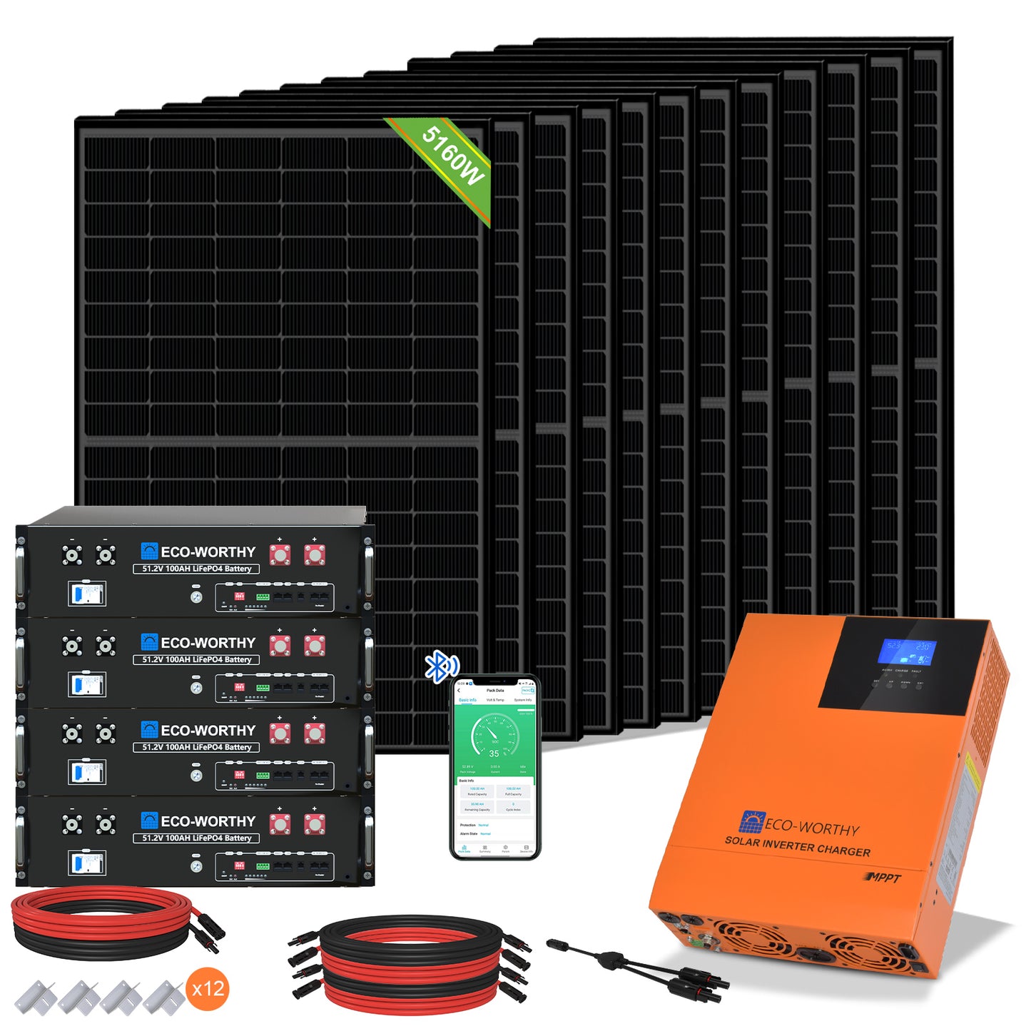 48V 5160W (12 x 430W) Komplettes MPPT-Off-Grid-Solarkit-01