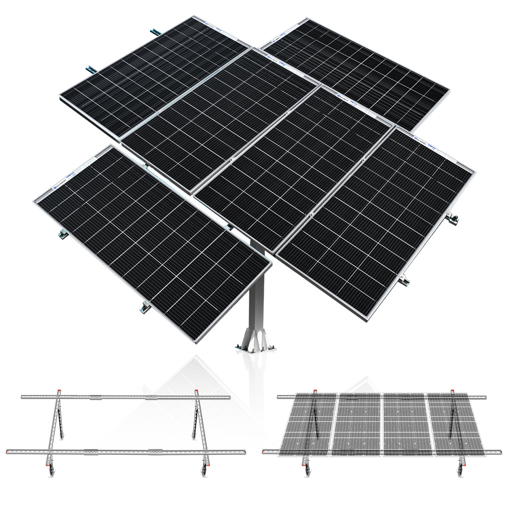 ECO-WORTHY 2kWh solaranlage 480W 12V Solarpanel Kit mit Wechselrichter  Solarmodul System für netzunabhängige Wohnmobile:4