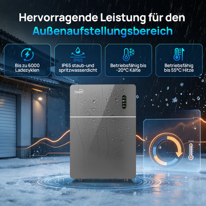 ECO-WORTHY TSOL-MAU5000 Balkonkraftwerk | 2500W AC-Ausgang｜5120Wh Batteriekapazität｜10ms UPS/IP65