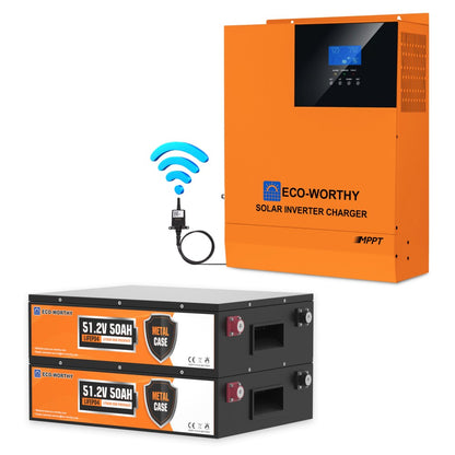 Eco-Worthy EnergyRock-Serie 48V 50Ah LiFePO4 Lithium Batterie