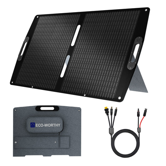 ECO-WORTHY 100Wp 12V Faltbares Solartasche Pro für Camping-1